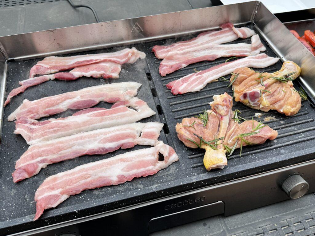 Recensione Cecotec PerfectRoast 3000 - barbecue elettrico - pancetta e pollo