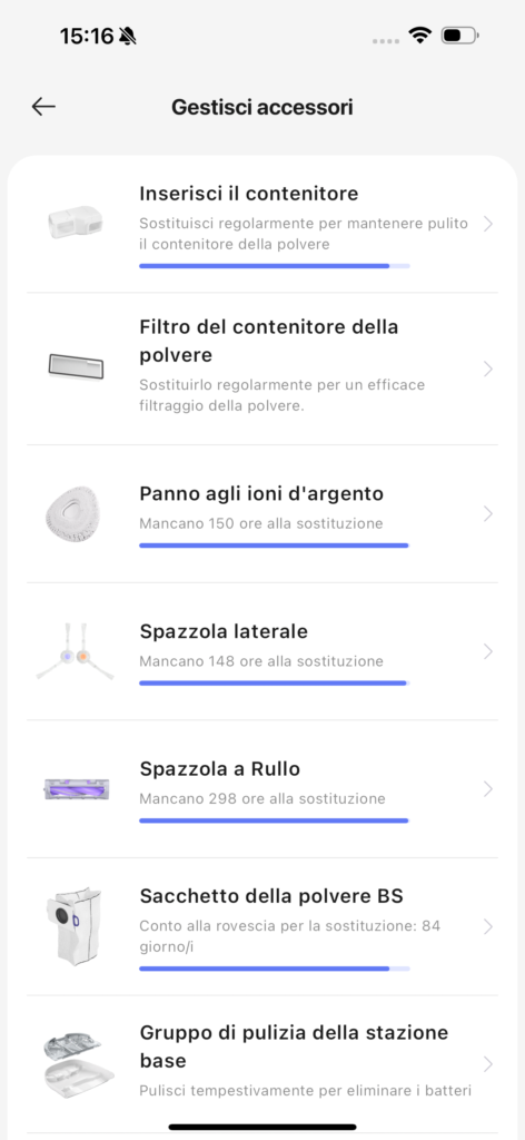 app narwal freo z ultra - manutenzione